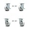 Service Caster 5 Inch Semi Steel Caster Set with Roller Bearings 4 Swivel Lock 2 Brake SCC SCC-30CS520-SSR-TLB-BSL-2-BSL-2 - alternate 2